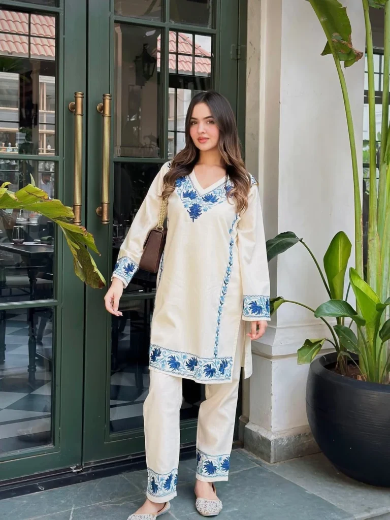 RK JAI Women Khadi Cotton Kurta Palazzo Set