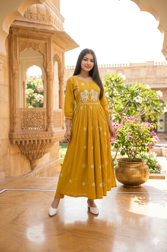 RK JAI Women Viscose Rayon Ethnic Top Palazzo Set